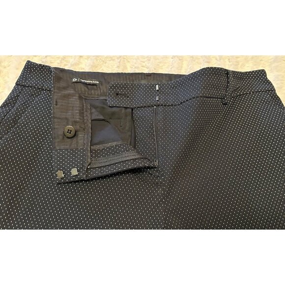 Talbots Black White Polka Dot Hampshire Ankle Cropped Pants Women's Size 10 - Picture 3 of 12